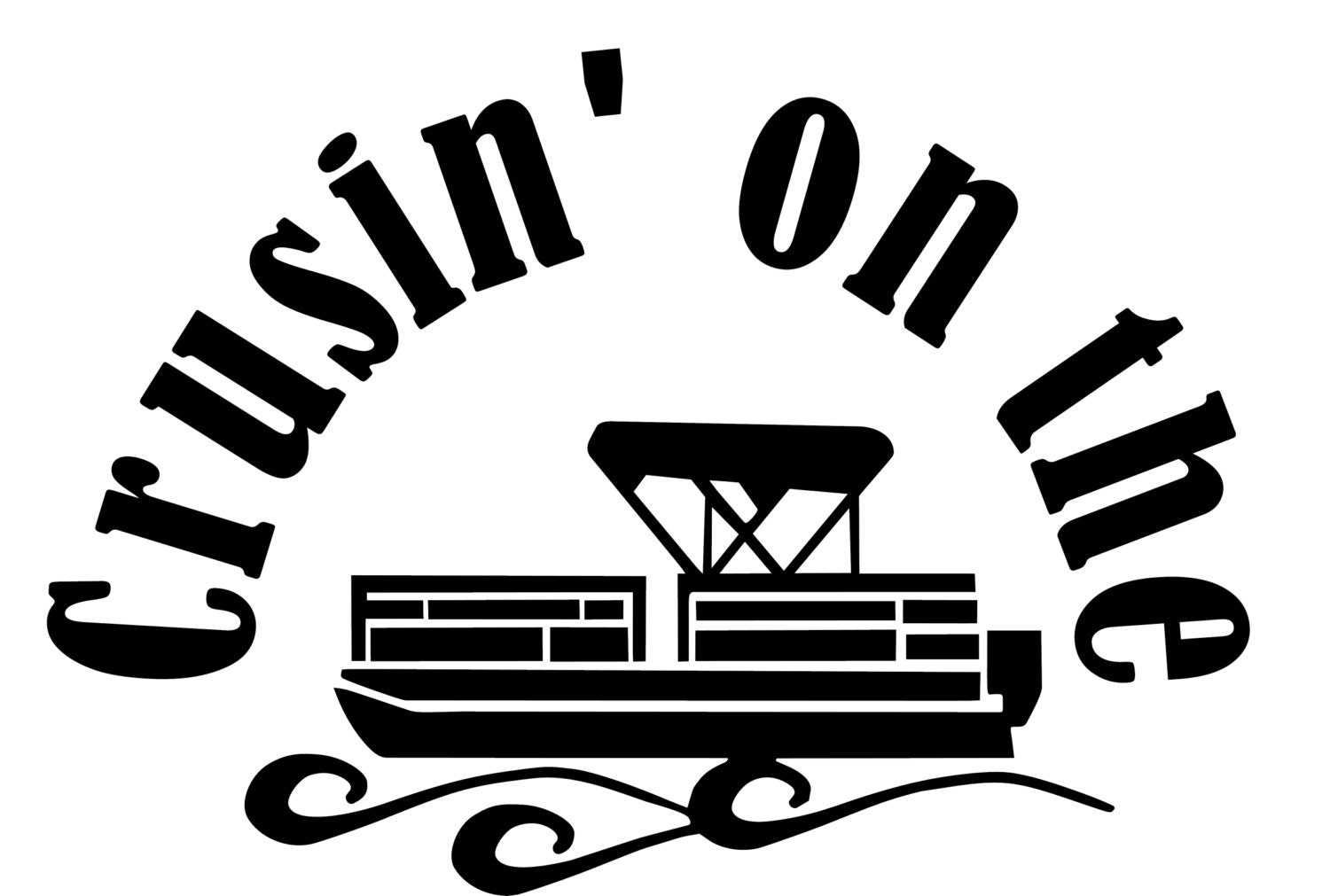 Crusin’ On The Pontoon Window Wall Decal Truck Boat