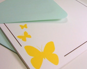 Folded Note Card Set - Butterfly