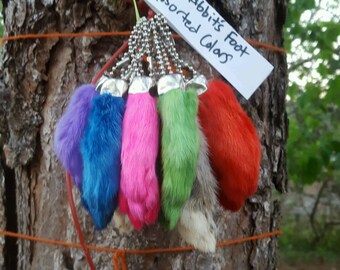 Real Rabbit's Foot Keychain
