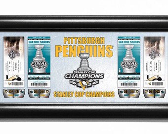 Pittsburgh Penguins 2016 Stanley Cup Champions Tickets to History Framed Print