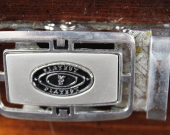Vintage Playboy Belt Buckle - Vintage Silver Beltbuckle