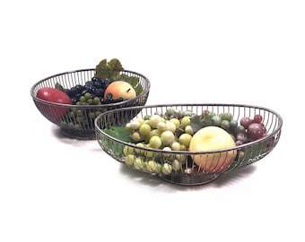 Pair of Vintage Silver Fruit Baskets, 9.5" Centerpiece Bowl & 11" Bread Basket by Gorham and Raimond