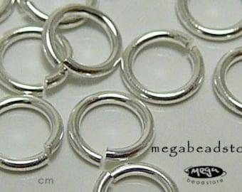 100 pcs 6mm Sterling Silver Jump Rings Open 21 gauge F29