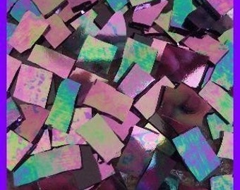 Mosaic Tiles HOT IRIDESCENT 100 Stained Glass 1/2 - 1“ Mosaic Tiles