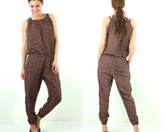Vintage Jumpsuit / 90s Jumpsuit / Woman Jumpsuit / Summer Jumpsuit / Summer Romper / Sleeveless Jumpsuit / Floral Romper / Floral Jumpsuit