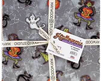 Halloweenie 10" Squares by Robin Kingsley of Birdbrain Designs for Maywood Studio