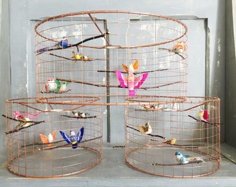 etsy cage light chandelier reclaimed custom light fixtures and home
