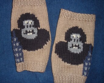 Sale - King Kong gorilla/monkey/ape fingerless gloves