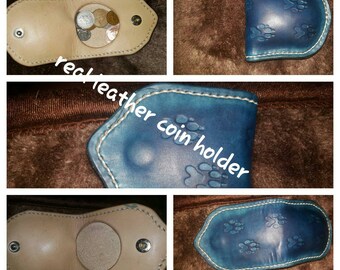 Real leather coin holder