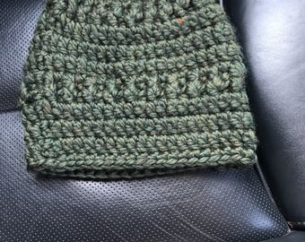 Olive Green Wool Winter Hat