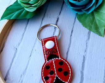 Ladybug Sparkle Red Keychain