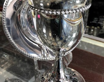 Brand new, Sterling silver kiddush cup and plate set