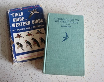A Field Guide To Western Birds, a Peterson Field Guide, Vintage 1940's Hardcover