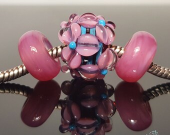 Handmade lampwork Big Hole Beads set