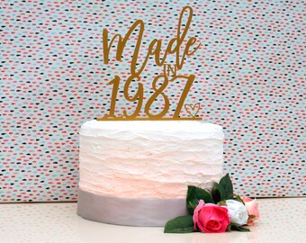 personalised birthday cake topper for boys men masculine with