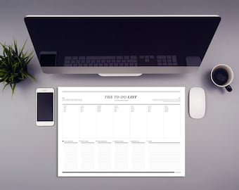 Desk pad to do weekly schedule