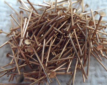 Raw brass headpins 1",100pcs-CMP147