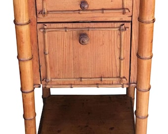 Antique French Paris Apartment Nightstand Table