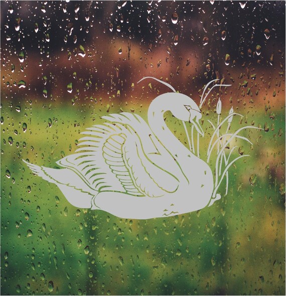 Black Swan Ocean Diy Etched Glass Vinyl Privacy Black Swan Ocean Diy Etched Glass Vinyl Privacy Door Decals Sliding Decal Stickers Window Sticker