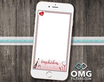 Nursing School Graduation RN BSN Custom Snapchat Geofilter