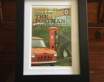 Retro Ladybird Book cover. The Postman