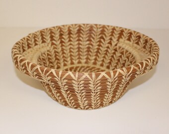 Guatemalan Handmade Pine Needle Basket Bowl With Handles Home Decor