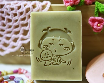 Ju Design Soap Stamp--Baby collection – Give me a kiss (NO.JU003)