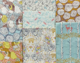 Timber and Leaf Sarah Watts Blend fabrics 8 FQ set oop vhtf Please Read
