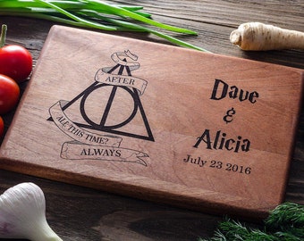 Harry PotterPersonalized Cutting Board Personalized Custom Cutting Board Wedding Gift Cutting Board Deathly Hallows Harry Potter harry01