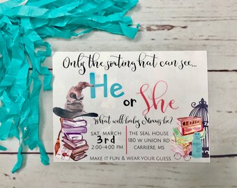 HP Gender Reveal Invitation