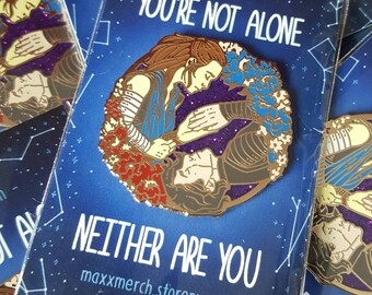 Not Alone Pin - Reylo Hard Enamel Pin
