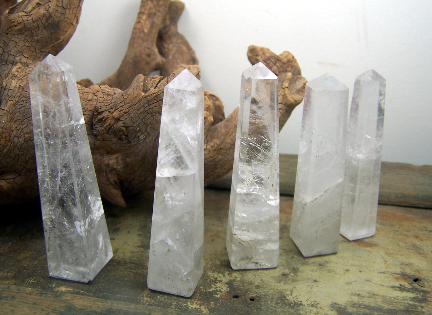 Quartz Crystal obelisk natural polished prism point 2 to