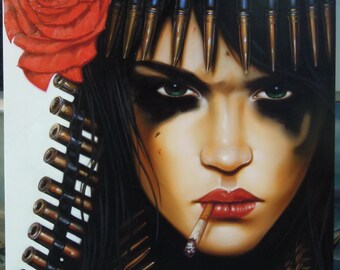Lady painting oil painting on canvas 36"X48"