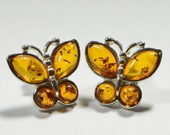 Baltic Amber Earrings, Gemstone earrings,Drop Earrings, Sterling silver earrings