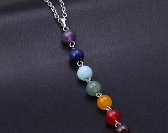 7 chakra necklace, Chakra necklace, Chakra jewelry, gemstone necklace, healing necklace, energy necklace, Chakra jewelry, seven chakras