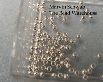 Sterling Silver Beads 2mm 2 mm Round Spacer Heavy Wall 100 pc