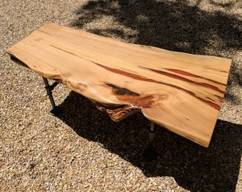 Custom 4' Live Edge California Redwood Coffee Table