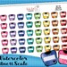 Scale Stickers - Fitness Stickers - Weight Tracker - Planner Stickers - Erin Condren Planner Stickers - Watercolor Stickers WHS-005