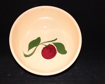 Vintage Large Apple Pattern Watt Pottery Bowl