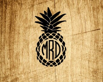 Pineapple Vinyl Monogram Decal