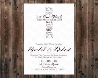 PRINTED Wedding Invitation - Religious - SAMPLE