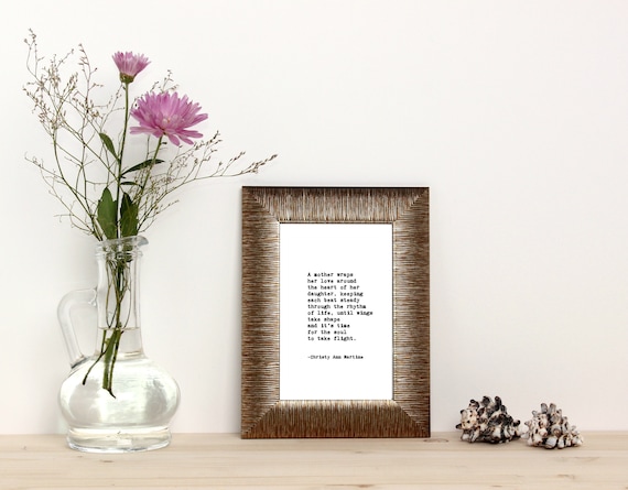 Mothers Day Gift from Son or Daughter - Mother's Day Poem PRINT - Typewriter Font