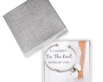 Bridesmaid Gift, Bridesmaid Bracelet, Tie the Knot Bracelet, Bridesmaid Proposal, Bridal Party Proposal, Bridesmaid Bracelet, Bridal Party