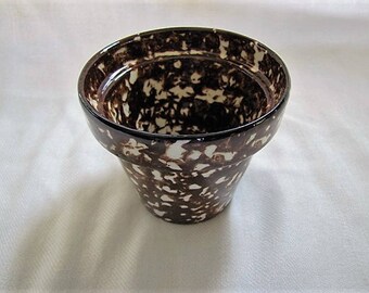 Stangl Brown Sponge ware Planter Flower Pot