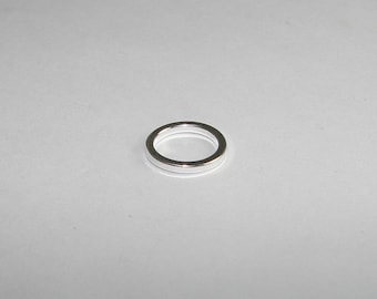 Ring silver soldered first title, square wire 1.5 mm, diameter 12.80 mm (7668881)