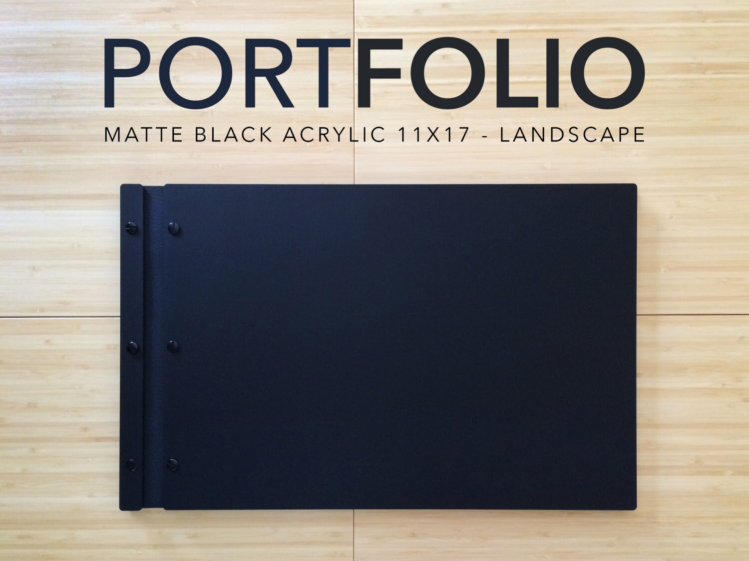 11x17 Matte Black Acrylic Portfolio Landscape portfolio book