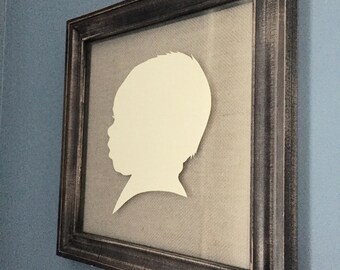 ONE Hand Cut Paper Silhouette