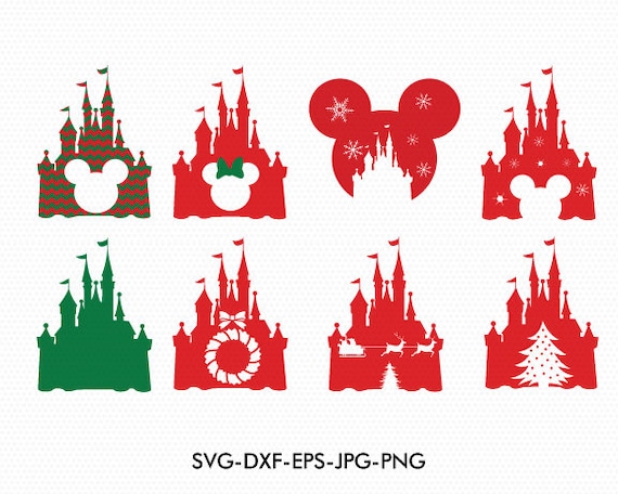 Download Navidad Disney Castillo svg, monograma de Castillo de ...