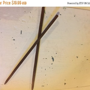APRILSALE Unique and vintage wooden knitting needles 11.5 inches long