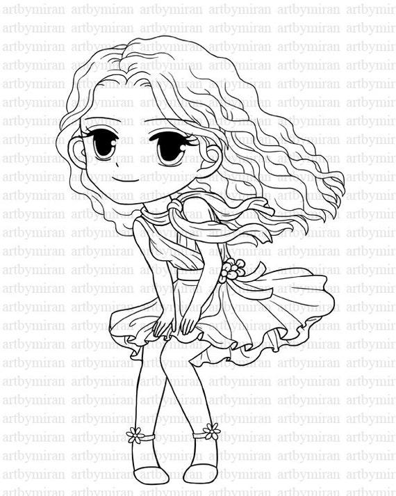 Digi Stamp Sweet & Sassy4 Pretty Girl Coloring page